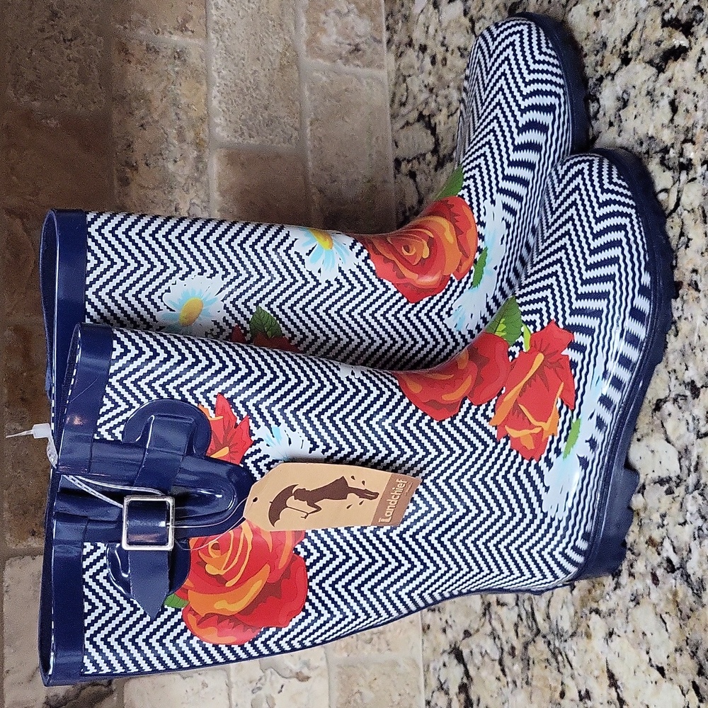 Landchief Womens Rubber Rain Boots Size 6